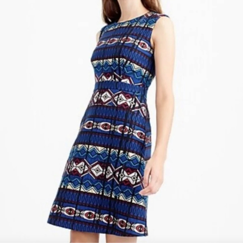 J. Crew Windowpane Jacquard Dress
